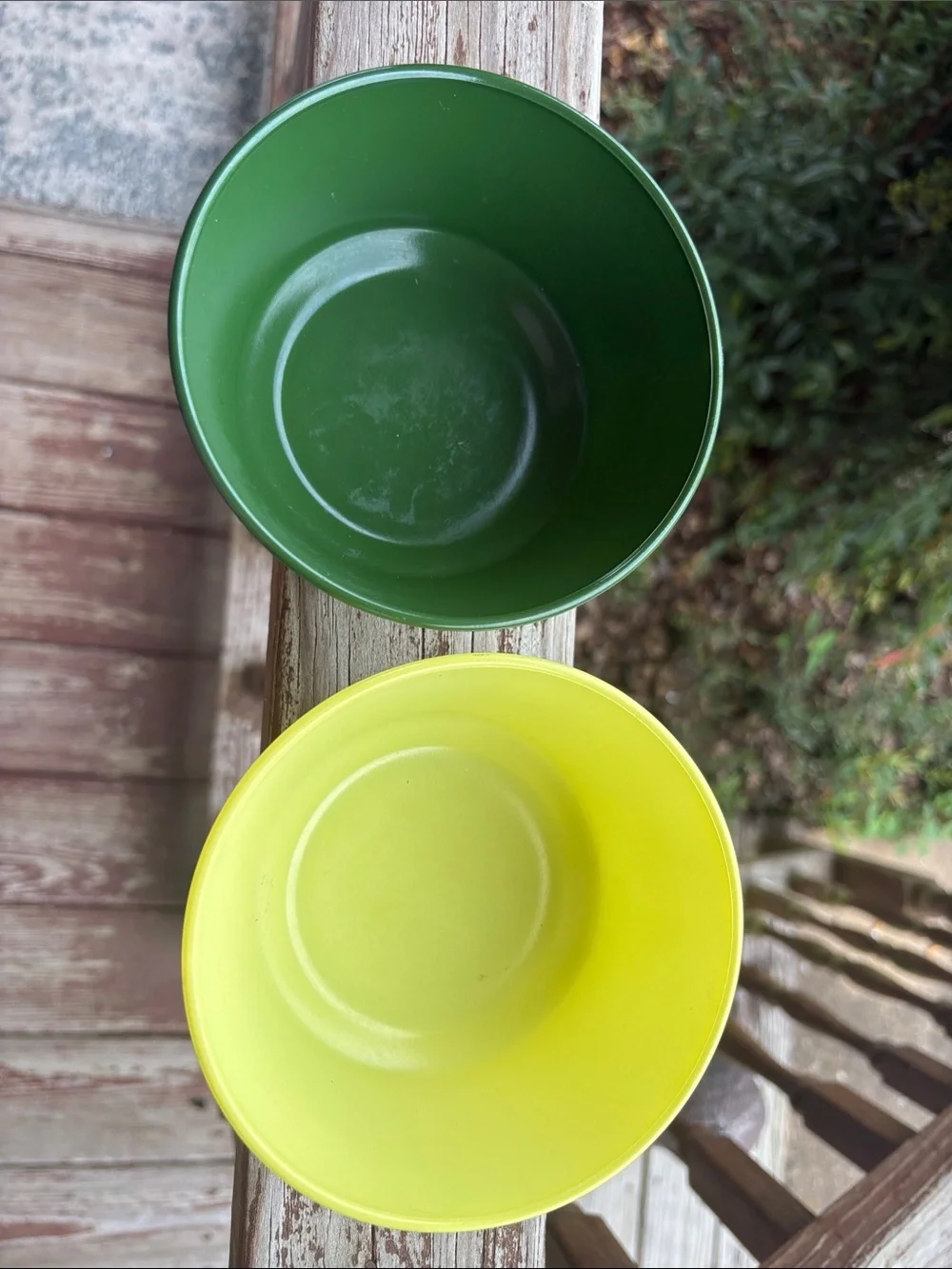 Anchor Hocking Green and Yellow Dining Mugs - Set of 2